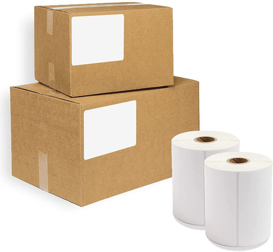 21600 Pack Direct Thermal Labels 4" x 1" 1 Core. Self-Adhesive Rolls. Mailing Postage. Printing Paper. Blank for Shipping; barcoding