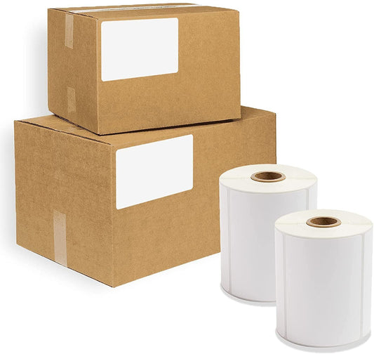 11440 Pack Direct Thermal Labels 4" x 2" 1 Core. Self-Adhesive Rolls. Mailing Postage. Printing Paper. Blank for Shipping; barcoding