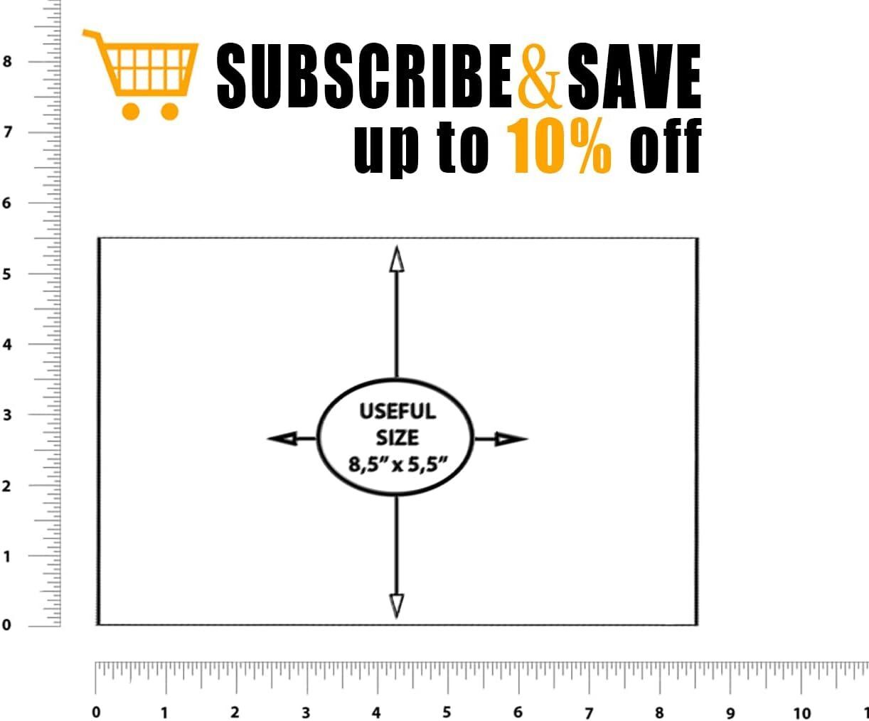 2000 Pack 8.5" x 5.5" - Laser Sheet Labels (2-Up). Adhesive Sticks for Shipping and mailing