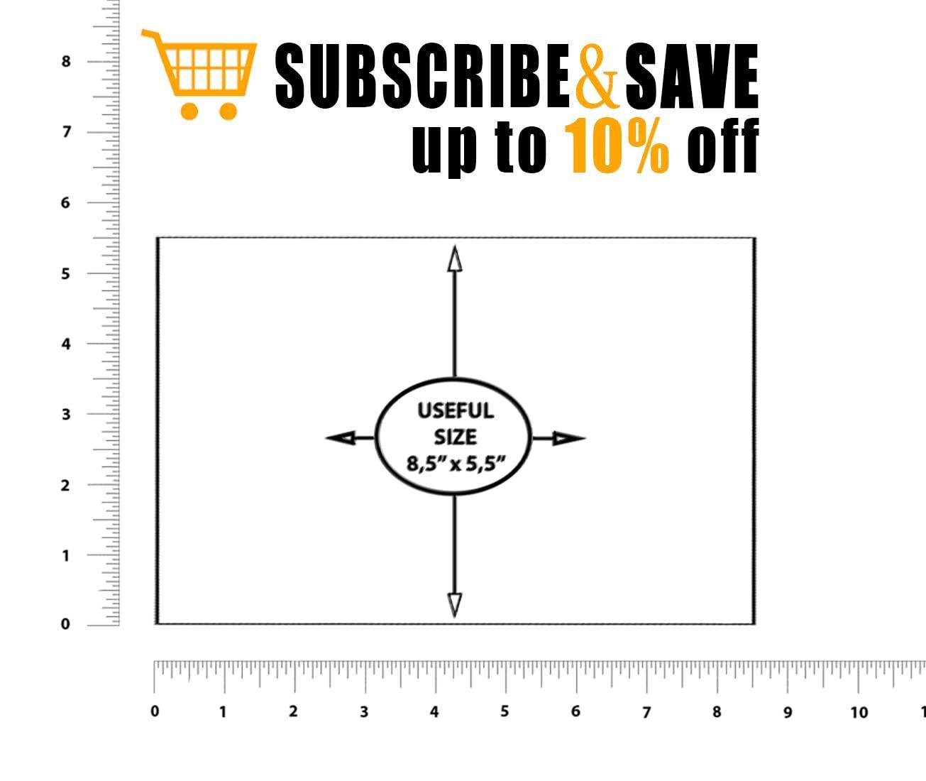 2000 Pack 8.5" x 5.5" - Laser Sheet Labels (2-Up). Adhesive Sticks for Shipping and mailing