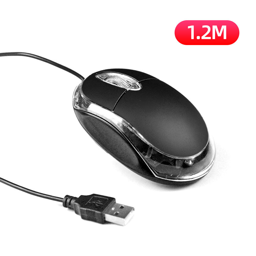 Mini USB Mouse Wired 1000 DPI Optical LED 2 Buttons Game Mice For PC Laptop 1.2M Cable USB Office Mouse