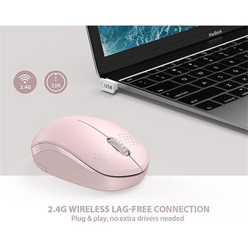 Wireless Mouse, Noiseless Mouse with USB Receiver Portable Computer Mice