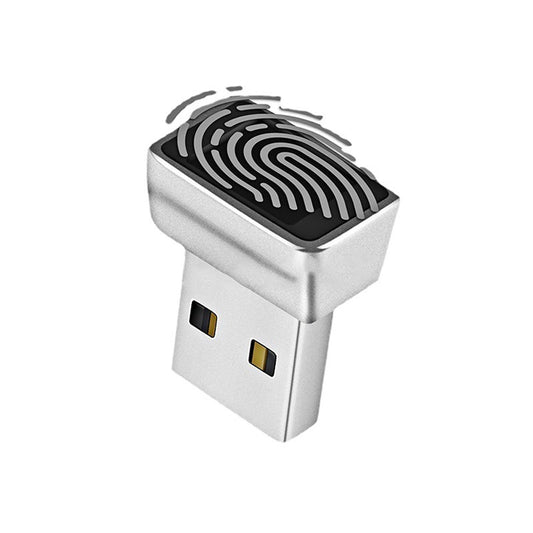 USB Fingerprint Reader Fingerprint Logger Compatible for Win7/10/11 Biometric Scanner Padlock Silver