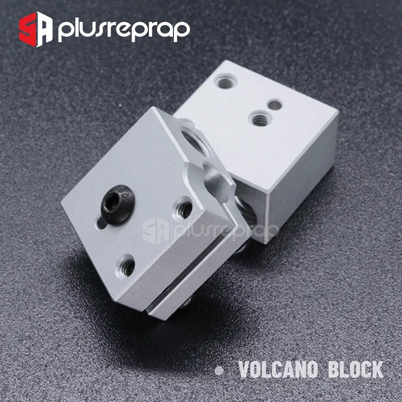 Color: Red - 3D Printer Accessories Heated Block MK7 MK8 MK10 V5 V6 Volcano CR10 for Print Head Extruder J-head Aluminum Block