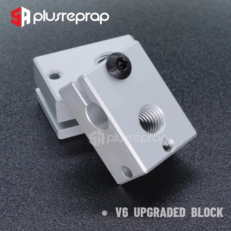 Color: Red - 3D Printer Accessories Heated Block MK7 MK8 MK10 V5 V6 Volcano CR10 for Print Head Extruder J-head Aluminum Block