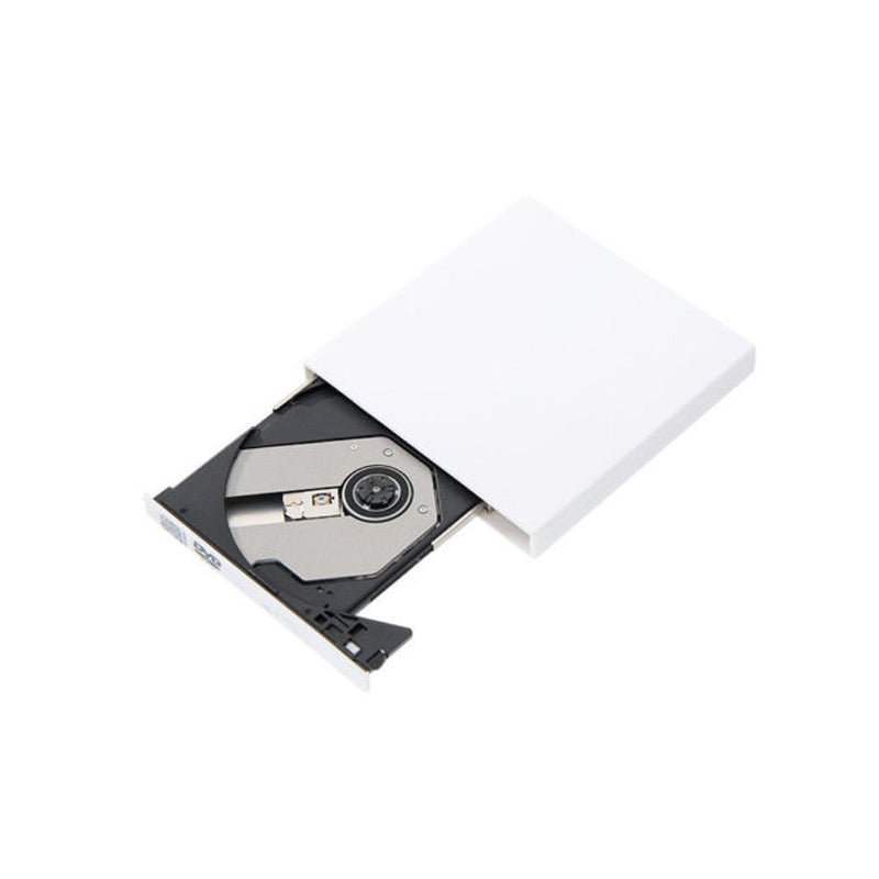 USB External Dvd Cd Rw Disc Burner Combo Drive Reader for Windows 98/8/10 Laptop PC Milky White