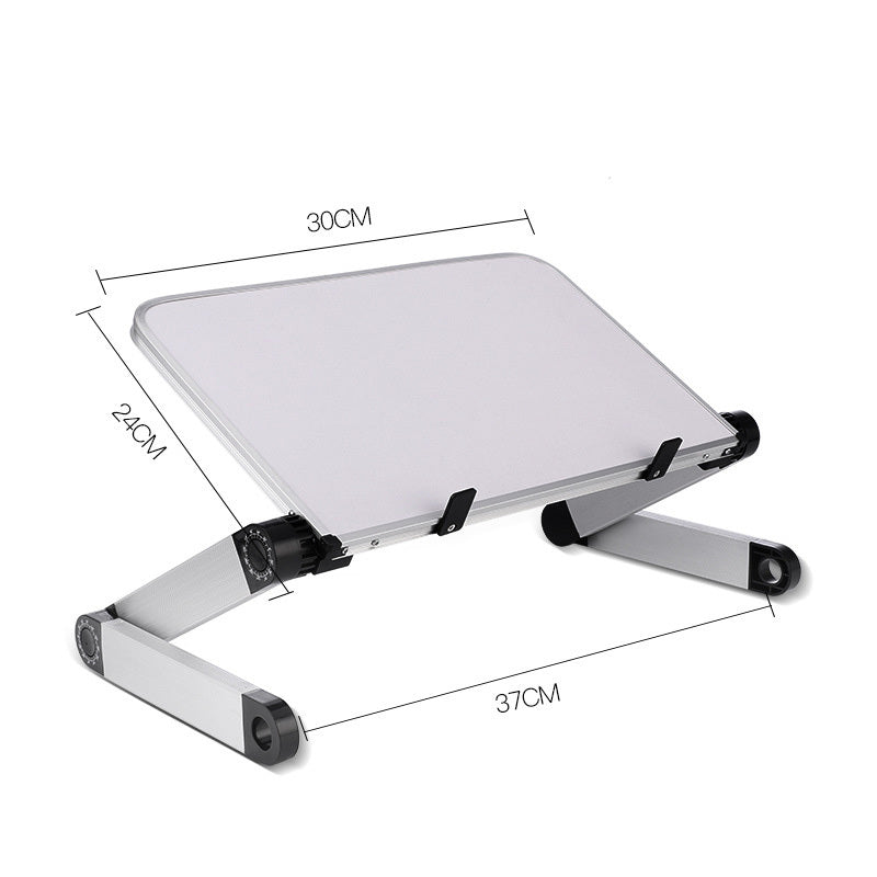 Aluminum Alloy Laptop Portable Foldable Adjustable Laptop Desk Computer Table Stand Tray Notebook PC Folding Desk Table Standard white