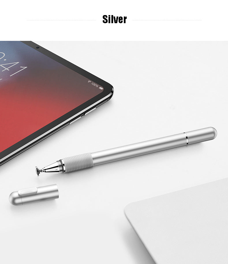 Universal Stylus Pen Multifunction Screen Touch Pen Capacitive Touch Pen for iPad iPhone Samsung Xiaomi Huawei Tablet Pen Silver