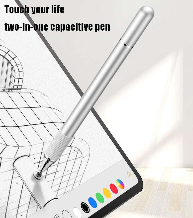 Universal Stylus Pen Multifunction Screen Touch Pen Capacitive Touch Pen for iPad iPhone Samsung Xiaomi Huawei Tablet Pen Silver