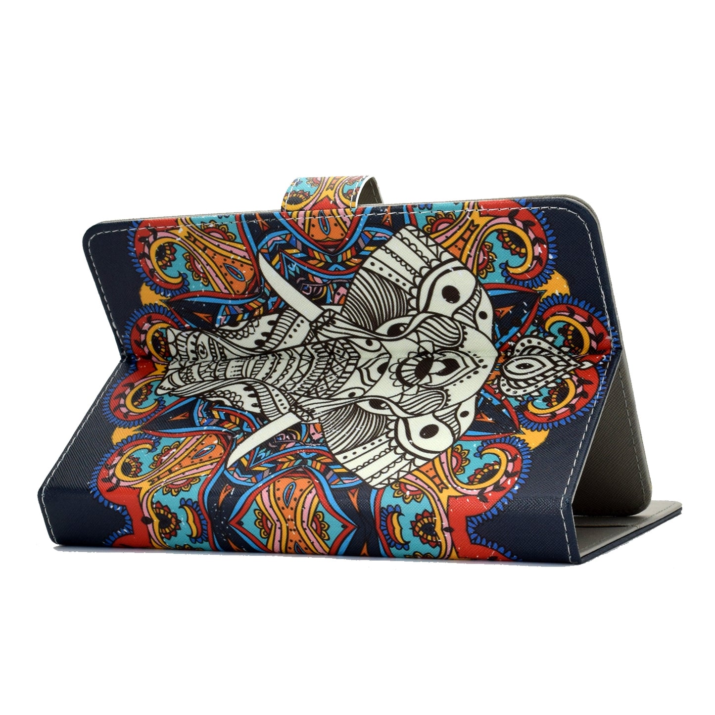 Universal Laptop Protective Cover Color Painted 8 Inches PU Case with Front Snap Crown cat