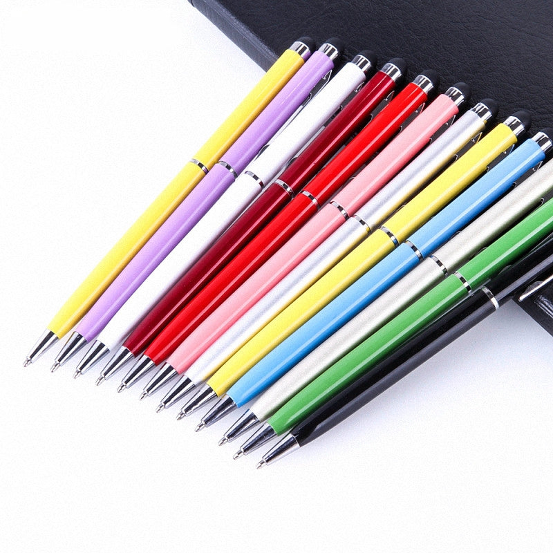 Universal 2 In 1 Touch Screen Stylus Pens For Ipad Iphone Samsung Tablet All Mobile Phones Tablet PC Silver