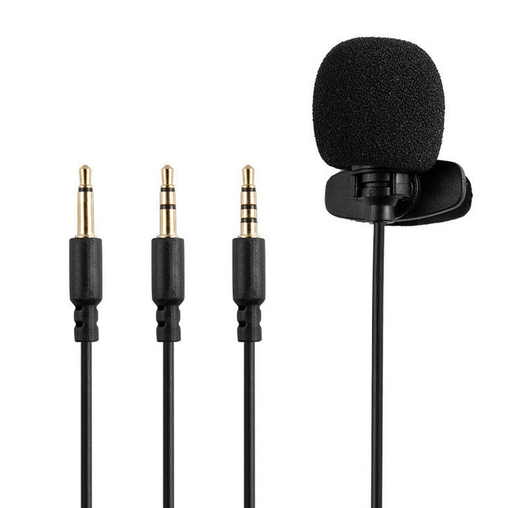 Mini Mic  Microphone Hands Free Clip On Microphone Audio Mic For Computer Laptop Phone Lound Speaker 4-section mobile phone