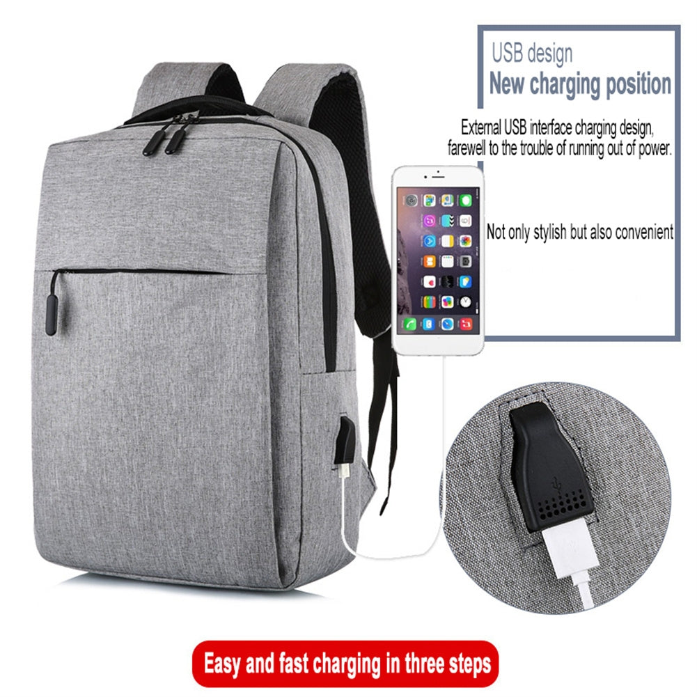 15.6 Inch Men Women Waterproof Laptop  Backpack Multifunctional Large Capacity Usb Charging Case Laptop Bag For Work Travel grey