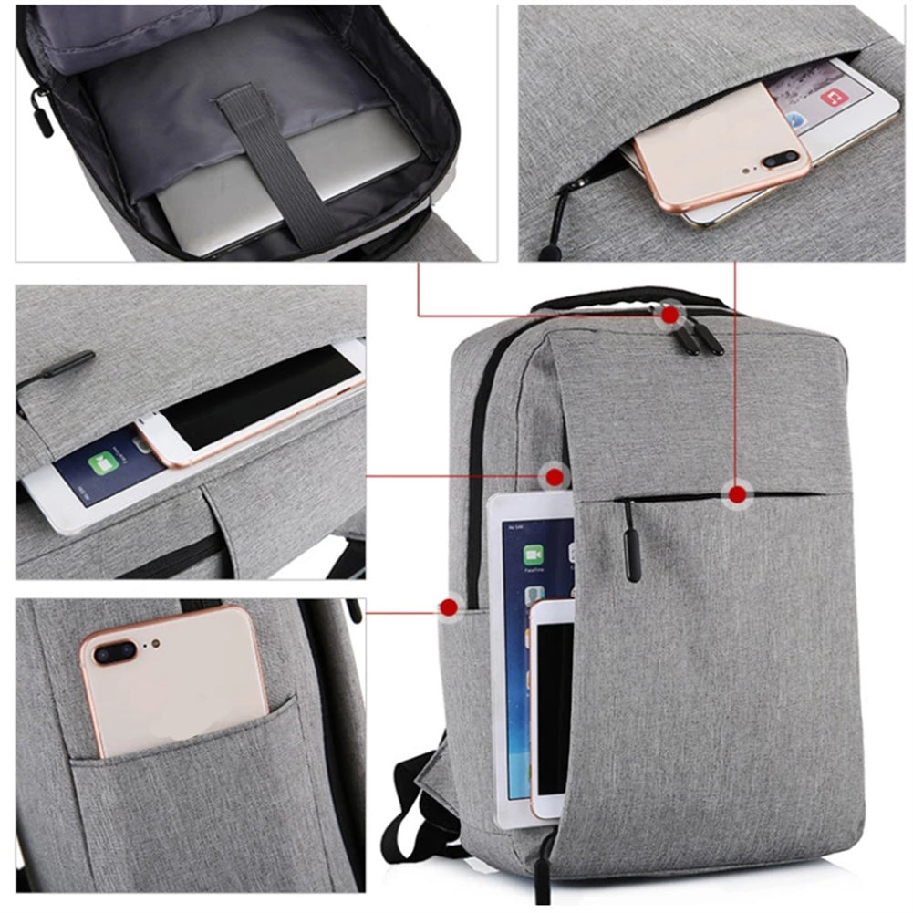 15.6 Inch Men Women Waterproof Laptop  Backpack Multifunctional Large Capacity Usb Charging Case Laptop Bag For Work Travel black