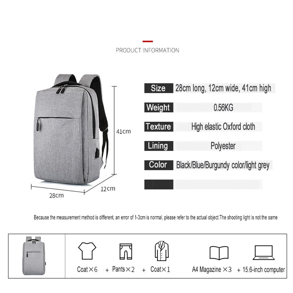 15.6 Inch Men Women Waterproof Laptop  Backpack Multifunctional Large Capacity Usb Charging Case Laptop Bag For Work Travel black