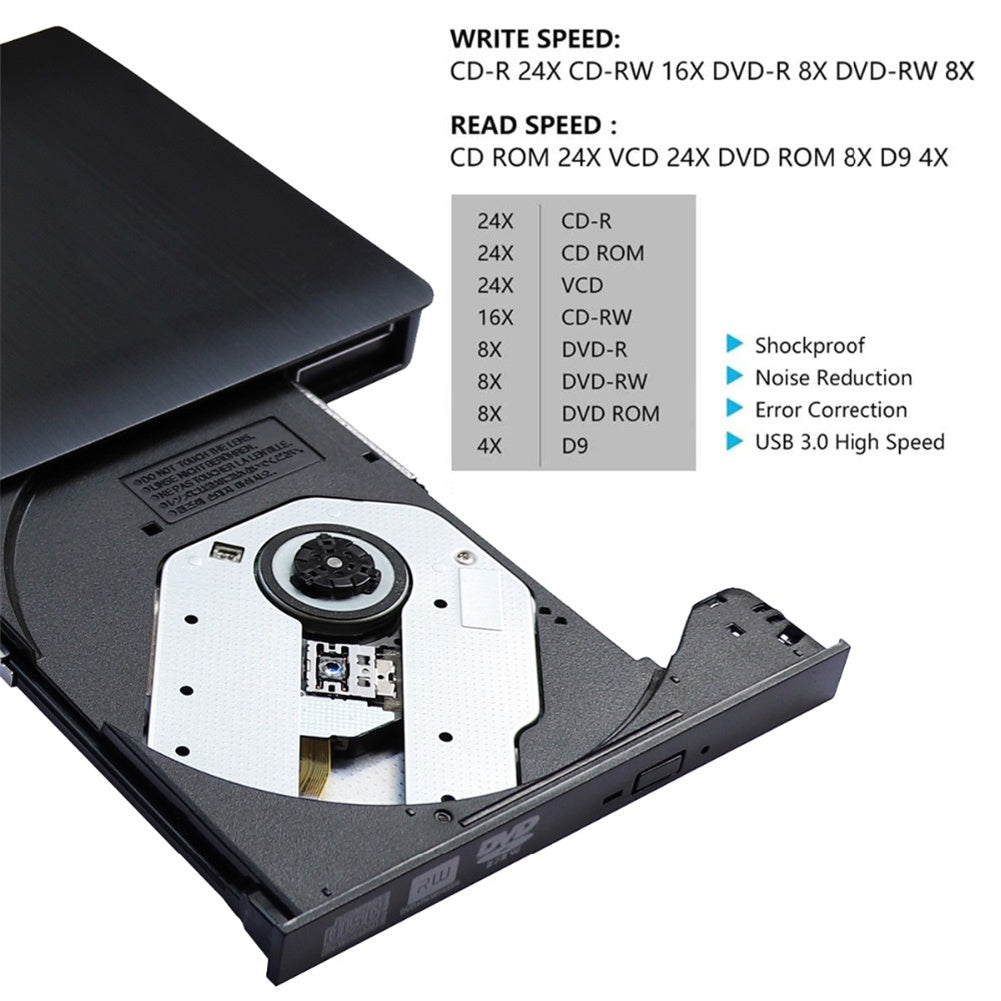 Usb 3.0 High-speed Mobile  External  DL  DVD-RW  Cd Writer Ultra-slim Portable Optical Drive USB3.0