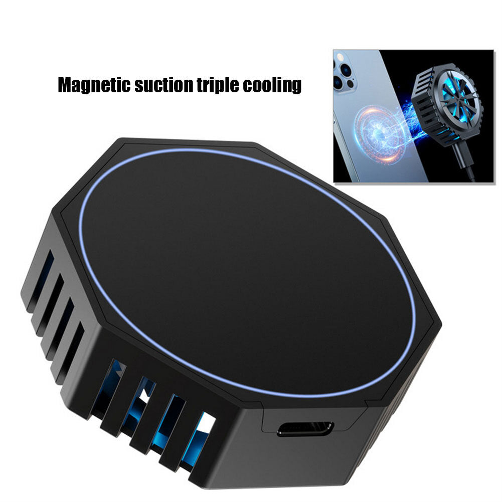 A15 Mobile Phone Quick Cooling Radiator Magnetic Suction Semiconductor Coolers For Phone Tablet Live Video Game black