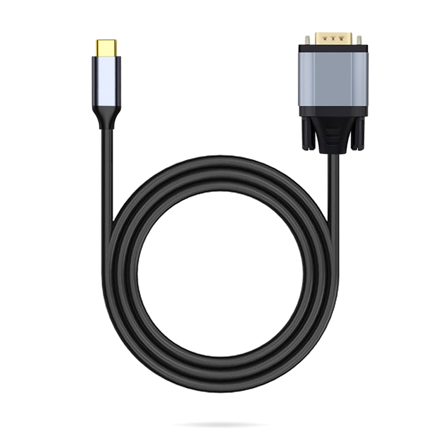 Type-c To Vga Conversion Cable Usb3.1 Usb C To Vga Adapter Line Dark Grey