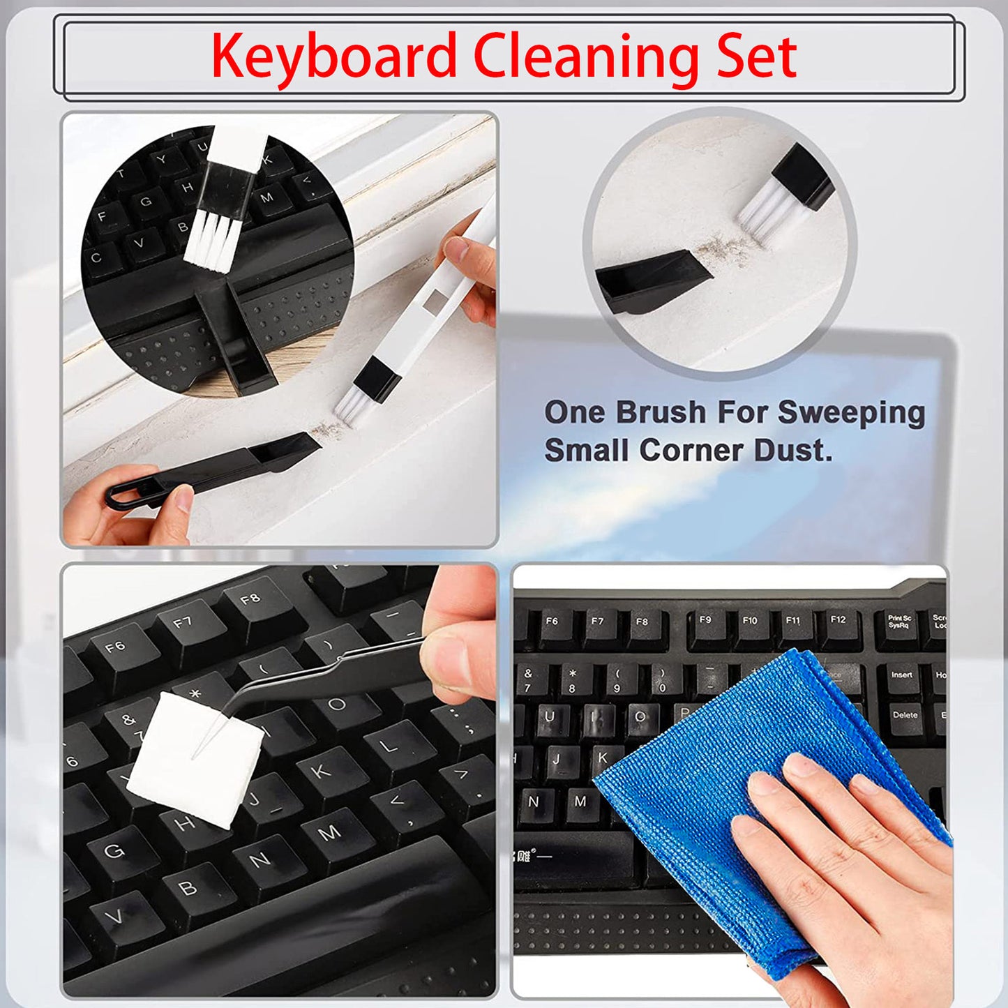 Cleaning Tool Kits For Computer Camera Mechanical Keyboard Laptop Tablet Earphone Crevice Brush Electronic Cleaner Set suit