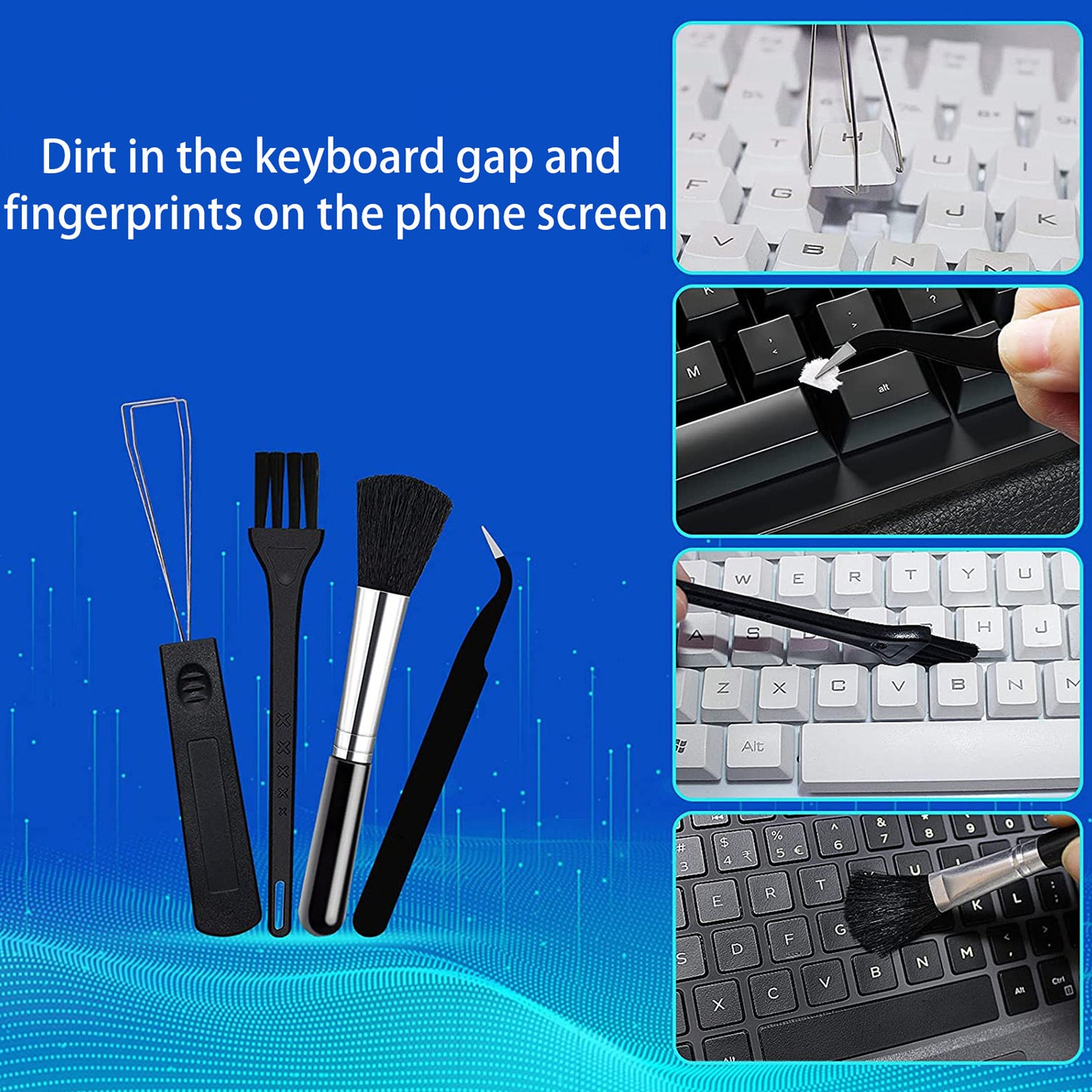 Cleaning Tool Kits For Computer Camera Mechanical Keyboard Laptop Tablet Earphone Crevice Brush Electronic Cleaner Set suit