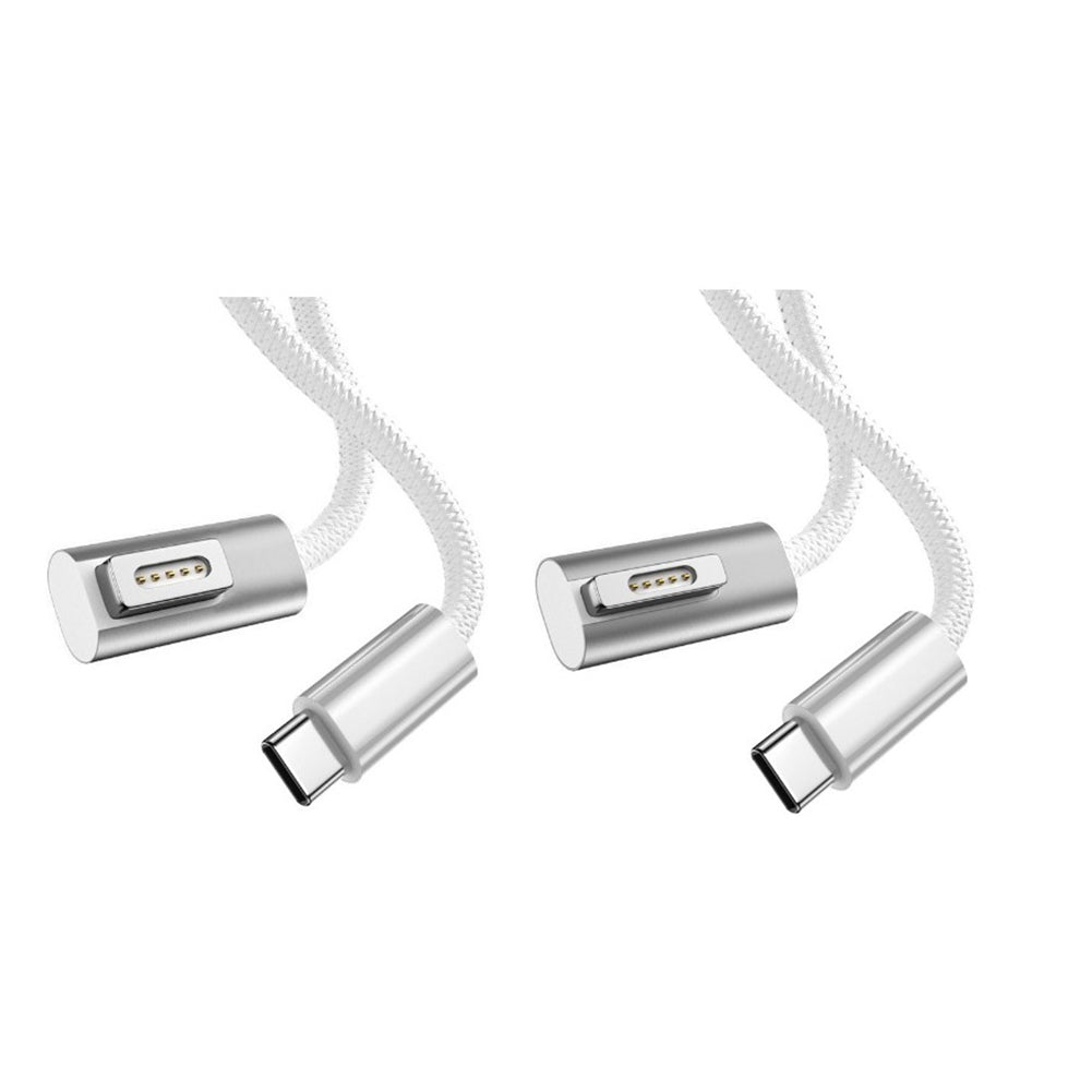 Magnetic Data Cable Type-c Charging Converter Pd Adapter Cable Compatible For Ios Magsafe Laptop silver + white 2nd generation T head