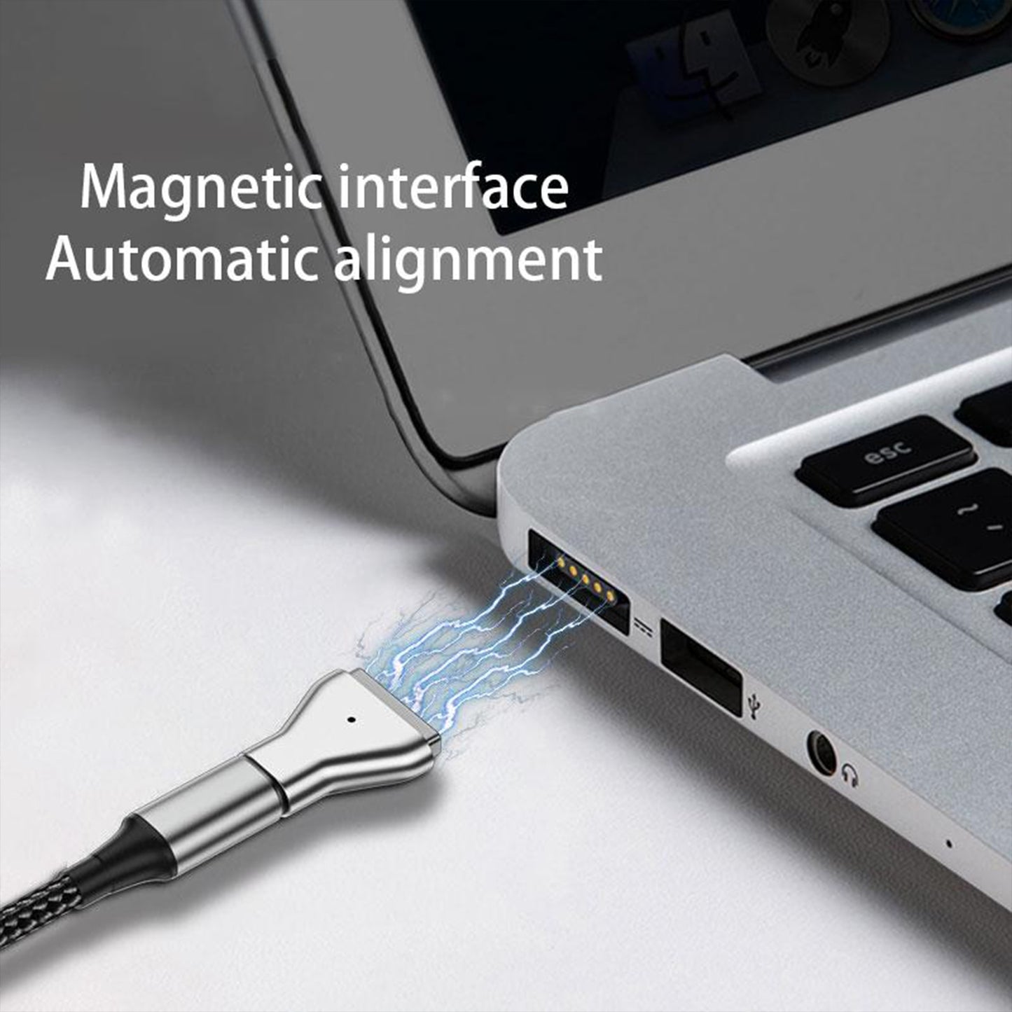 Pd Adapter Type C Female To Compatible For Magsafe2 Zinc Alloy T-shaped Head Converter Compatible For Ios Notebook C female to T head straight