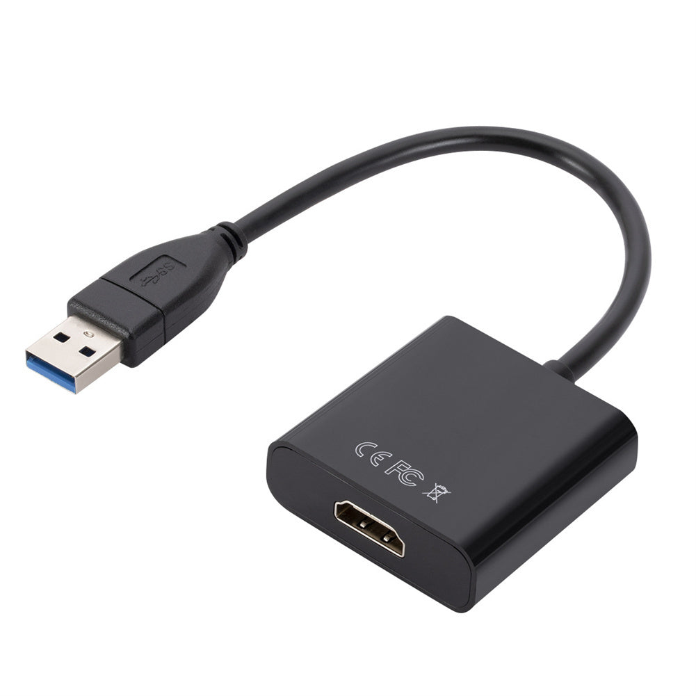 1080p 60hz Drive-free Usb3.0 To Hdmi Audio Video Adapter Converter Cable Compatible For Android Mac black