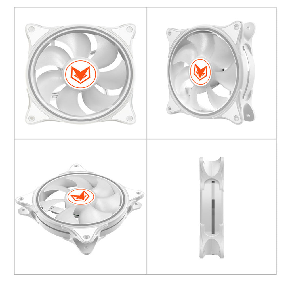 120mm RGB ARGB Fan Cooler PWM 4PIN 5V 3PIN Ventilator Hydraulic Bearings PC Computer Cooling Case Radiator White