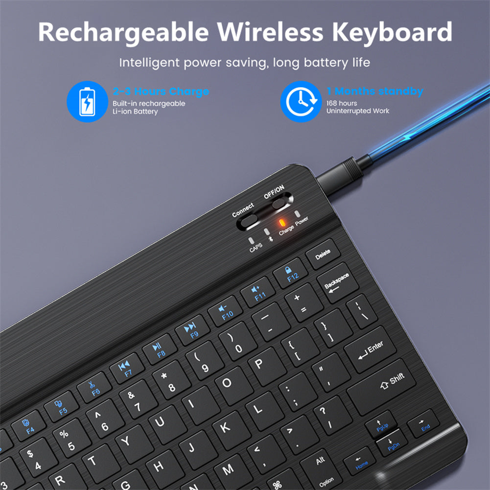 Bluetooth Wireless Keyboard Compatible For Ipad Air Pro 11 Android Ios Windows Phone Tablet black