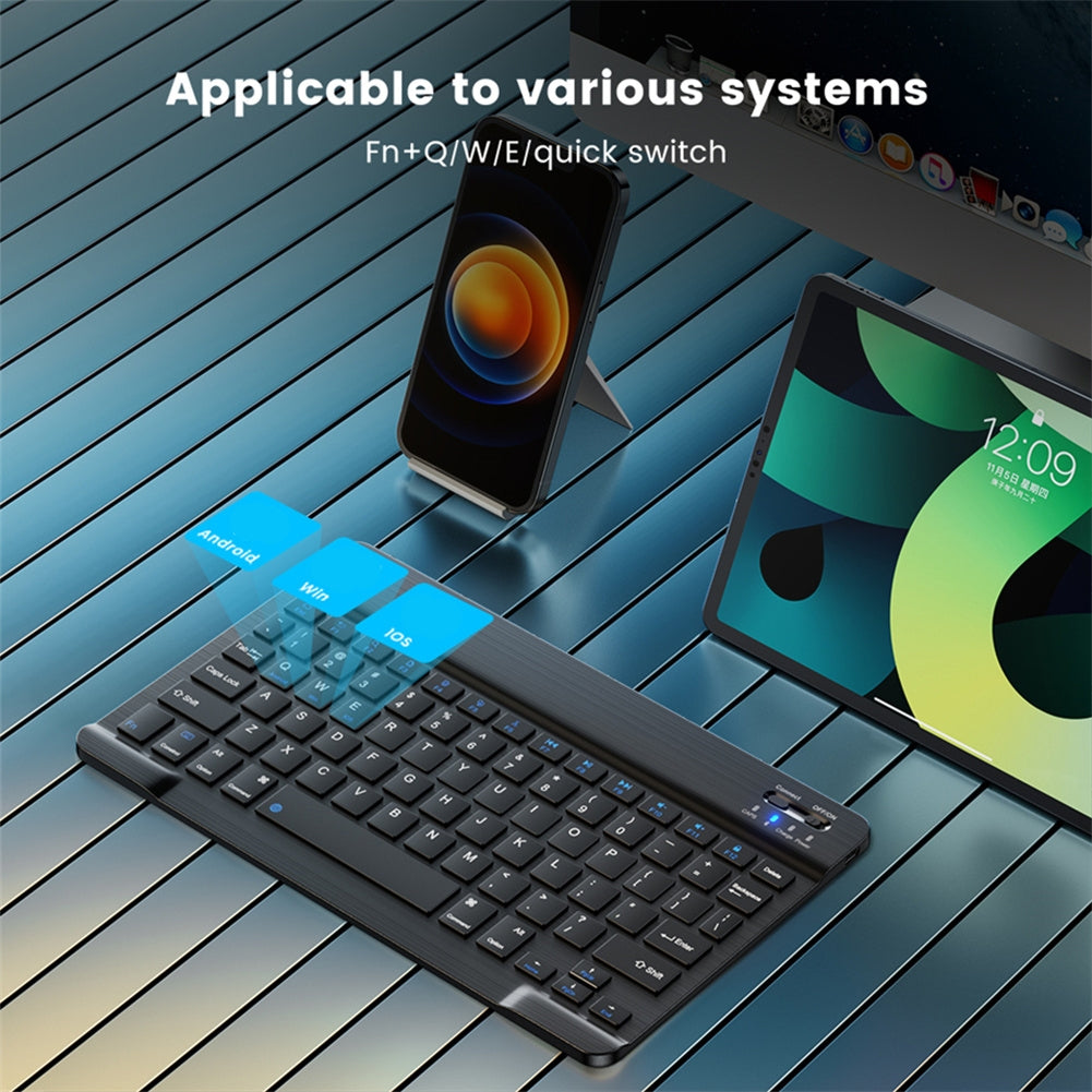 Bluetooth Wireless Keyboard Compatible For Ipad Air Pro 11 Android Ios Windows Phone Tablet black