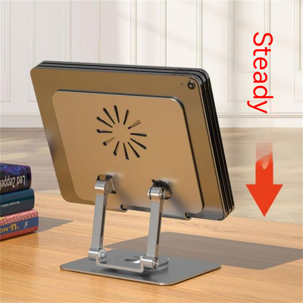 Desktop Tablet Mobile Phone Bracket 360-degree Rotating Multi-angle Height Adjustable Foldable Holder Gray