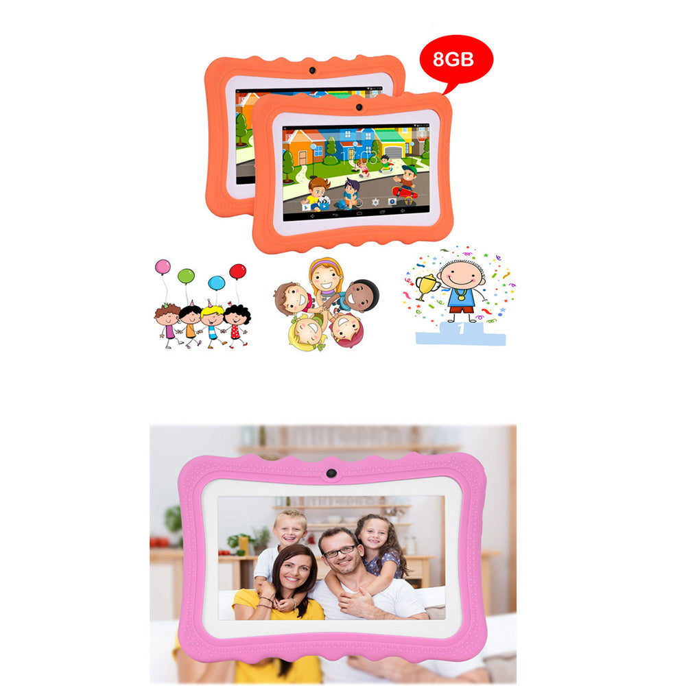 Kids Tablet 7-inch Android 4.4 1024x600 HD Screen Quad Core CPU Wireless Wi-Fi Dual Camera Tablet Green