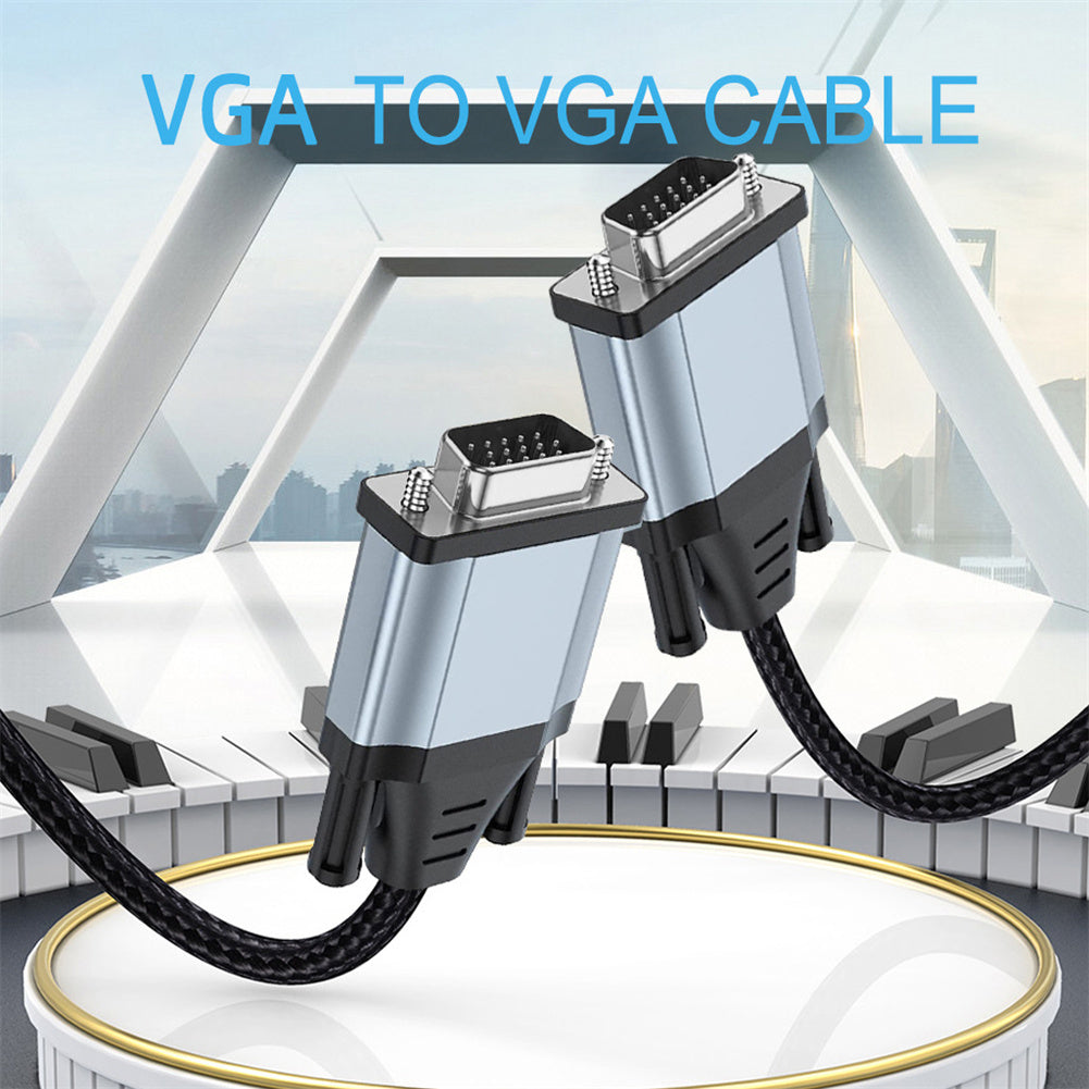 Vga Cable Hdmi-compatible To Vga Male To Male Connection Line For Computer Notebook Monitor Tv Video Line grey