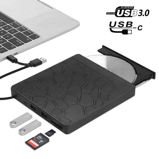 Usb 3.0 Dvd Drive External Optical Drives Computer Disc Recorder Mobile Dvd Burner External Dvd Player Black