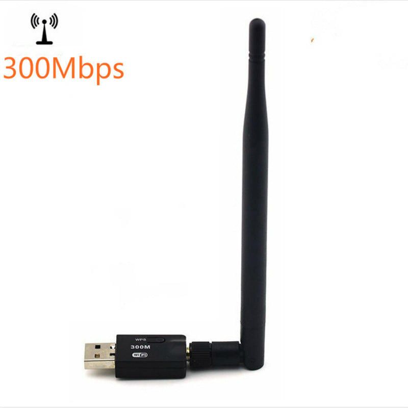 300mbps 5dbi Usb Wifi Adapter Mini Dongle External Wireless Lan Network Card Compatible For Win 7 8 10 Pc Computer black