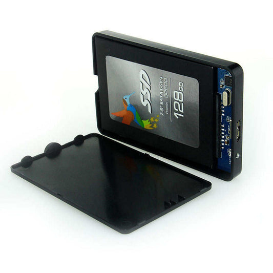 Usb 3.0 Sata External Hard Drive Case 2.5 Inch Enclosure Plug-play Caddy Hdd Ssd For Windows black