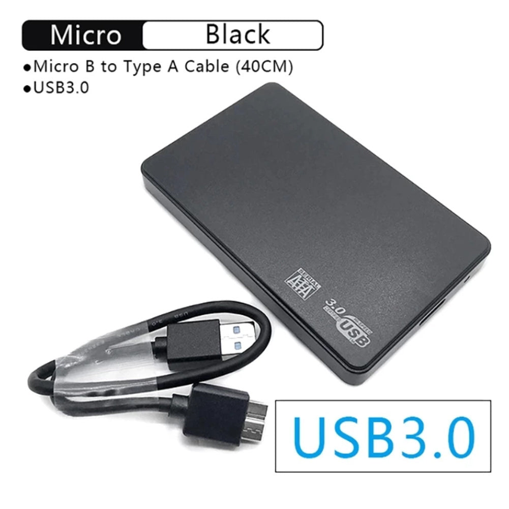 Usb 3.0 Sata External Hard Drive Case 2.5 Inch Enclosure Plug-play Caddy Hdd Ssd For Windows black