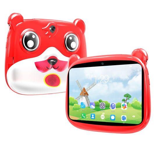 7-inch Kids Tablet Quad Core 16GB Android 5.1 Dual Camera 1280 x 800 HD Screen Wireless Wifi US Plug Red