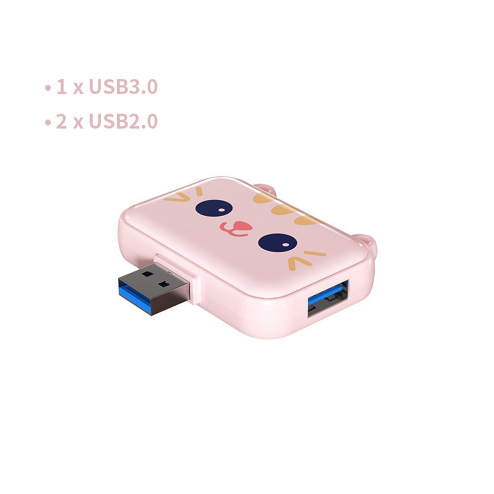 3-In-1 Usb Hub Usb3.1 Type-c Docking Station Plug-play Multi Splitter Adapter Dock For Ipad Tablet Pink 3C