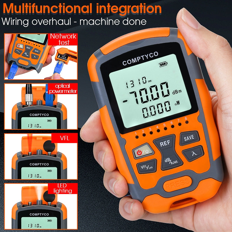 Aua-m70 10mw 4-in-1 Optical Power Meter Visual Fault Locator Network Cable Tester Vfl without Dry Batteries