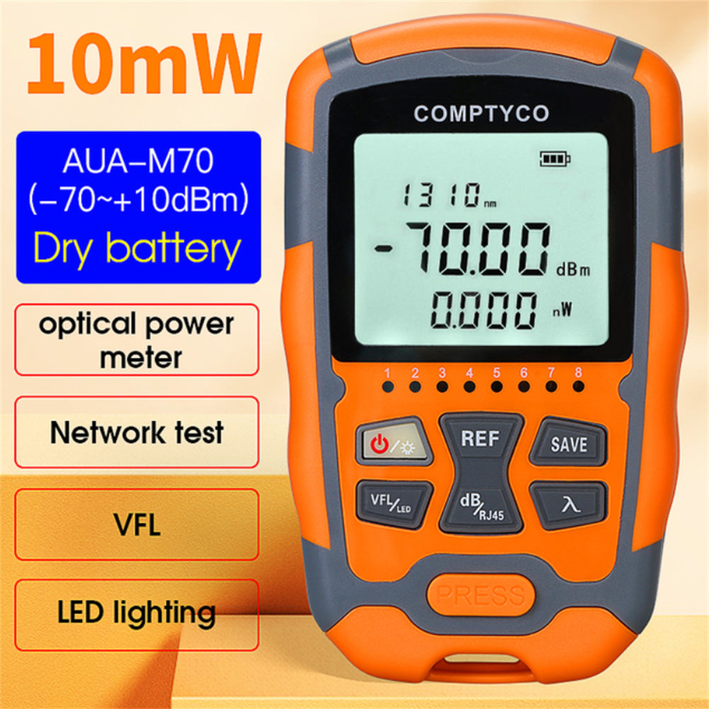 Aua-m70 10mw 4-in-1 Optical Power Meter Visual Fault Locator Network Cable Tester Vfl without Dry Batteries