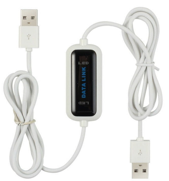 Usb Date Cable Pc To Pc Online Share Synchronous Link Network Direct Data Transfer Bridge Led Cable For Dual Computer White