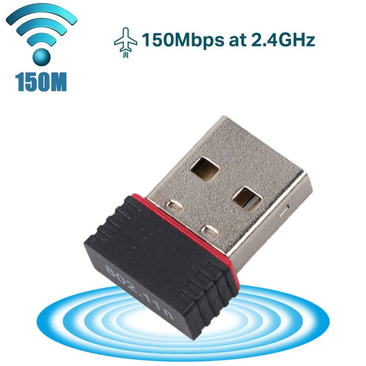 150m Usb Wifi Adapter Wireless 2.4g Network Card Mini Usb 2.0 Rtl8188 Wifi Dongle 802.11 N/g/b Lan Network Card black