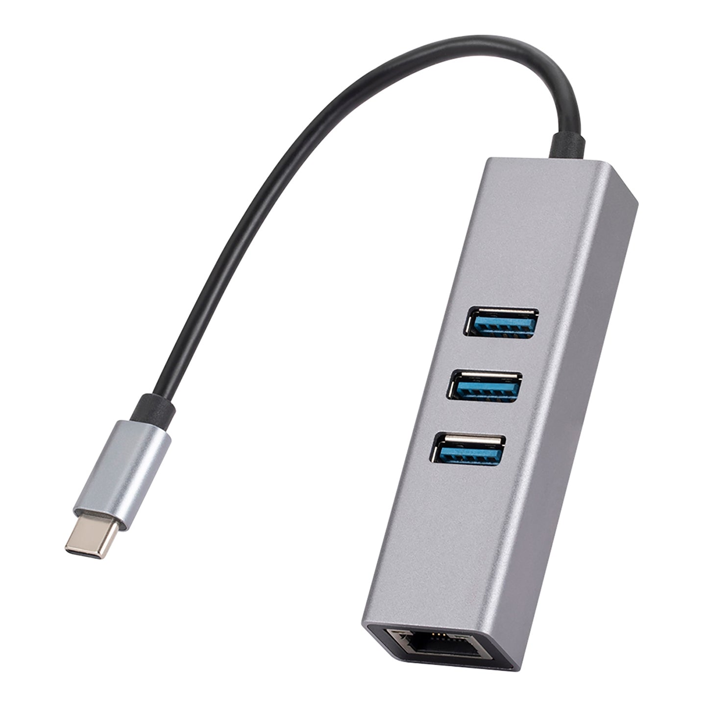 Usb3.0 to Ethernet Adapter Type-C to Rj45 Gigabit Ethernet Laptop Drive-Free Network Card 3 Port Type-C Interface