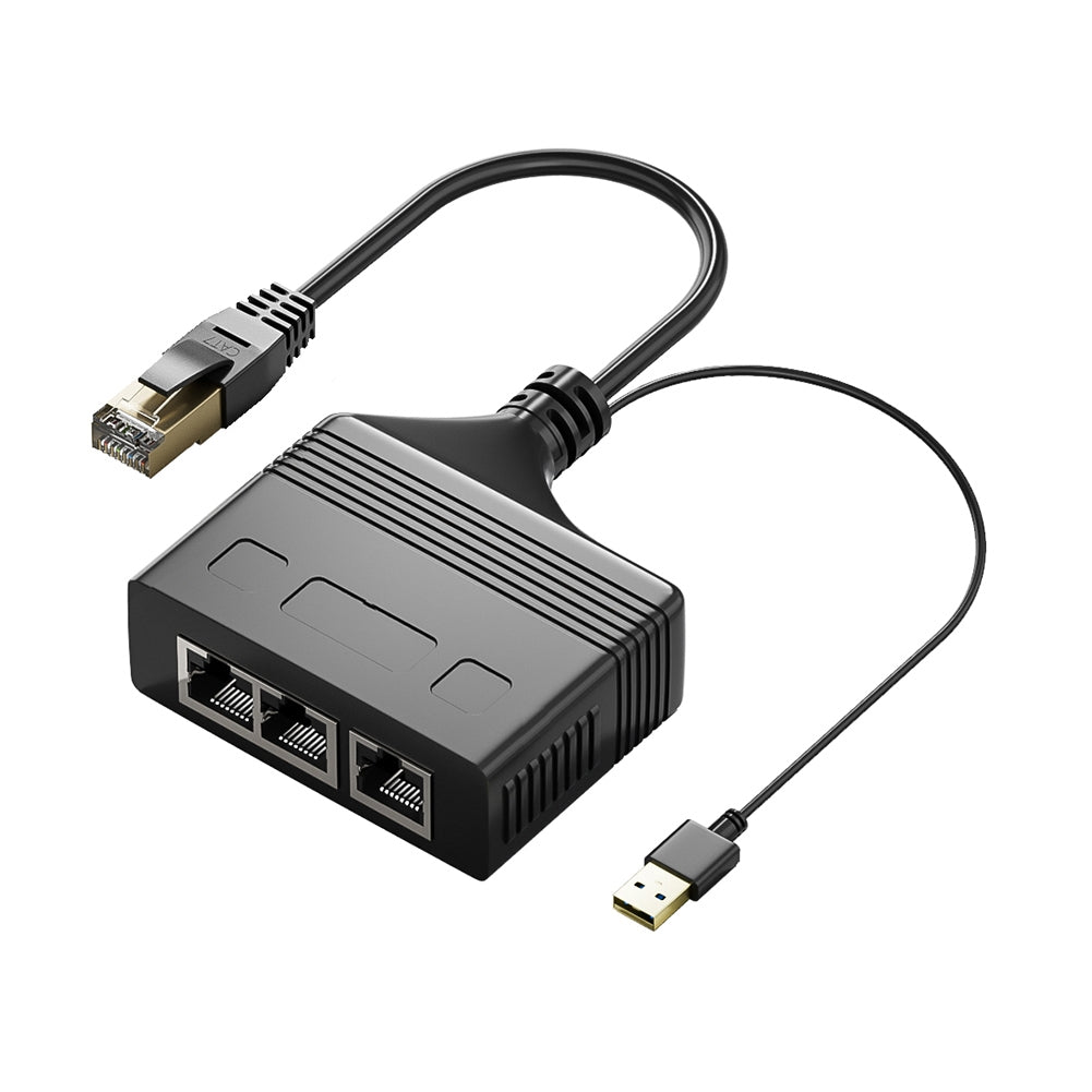 Rj45 Network Splitter Adapter Male 1 To 3 / 1 To 4 100mbps High-speed Lan Interface Network Distributor Adapter Male 1 to 4