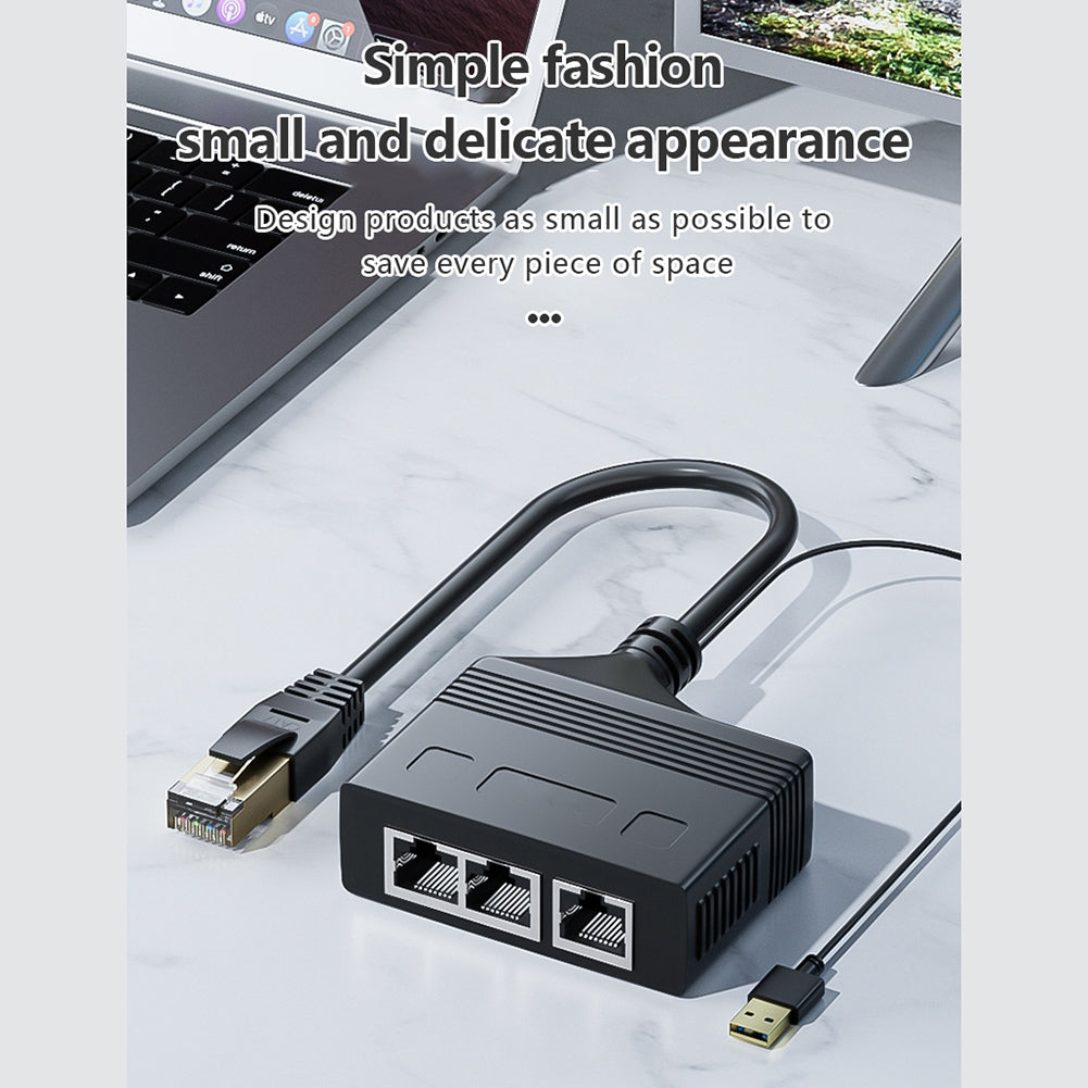 Rj45 Network Splitter Adapter Male 1 To 3 / 1 To 4 100mbps High-speed Lan Interface Network Distributor Adapter Male 1 to 4