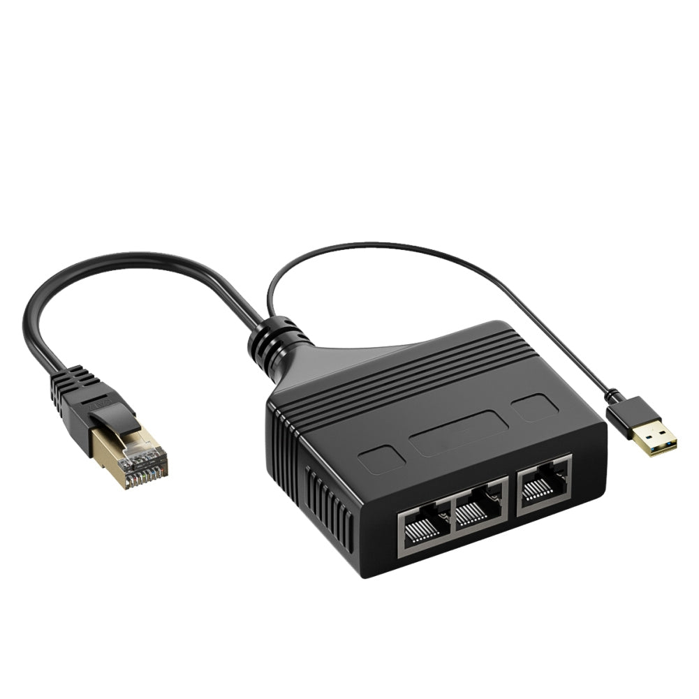 Rj45 Network Splitter Adapter Male 1 To 3 / 1 To 4 100mbps High-speed Lan Interface Network Distributor Adapter Male 1 to 4