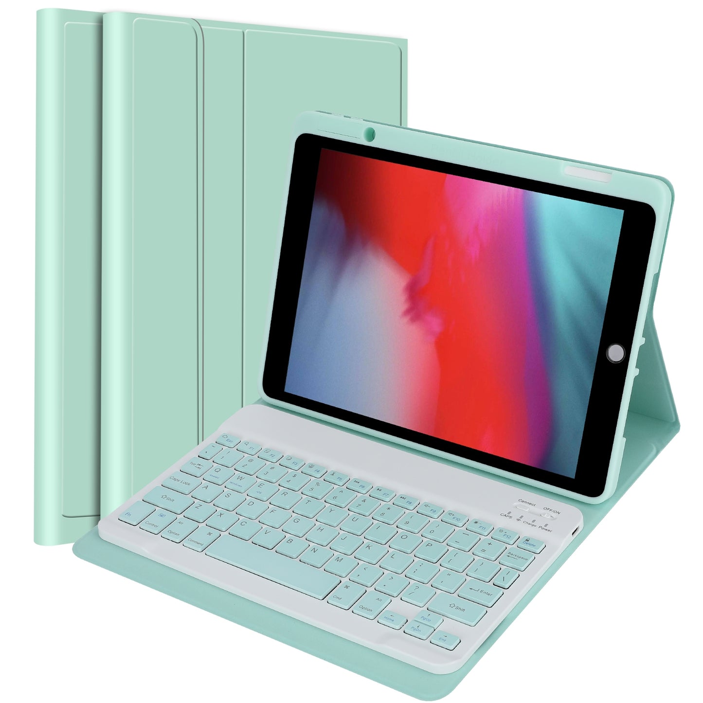 Tablet Case with Keyboard Compatible for 10.2-Inch iPad Pro11 Wireless Detachable Keyboard Cover Green