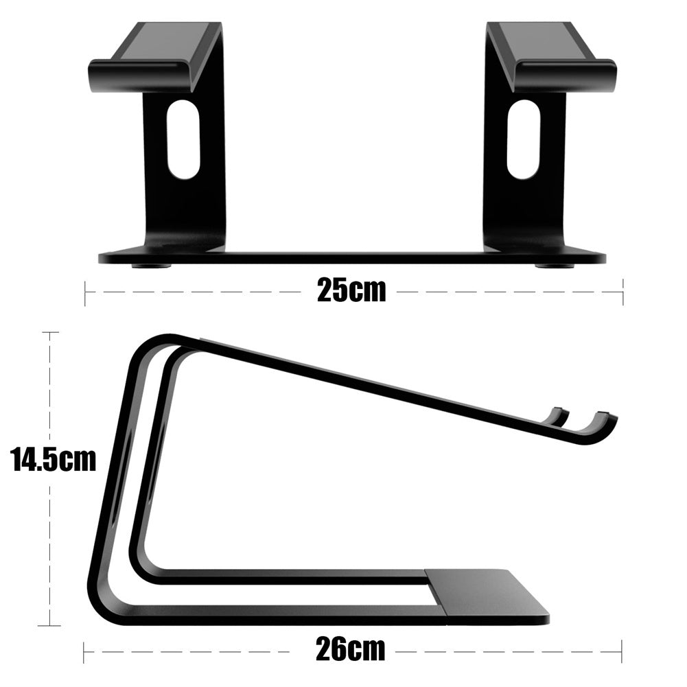 Laptop Stand Ergonomic Laptops Desk Elevator Riser Metal Cooling Holder for up to 15.6 Inches Notebook Computer Silver