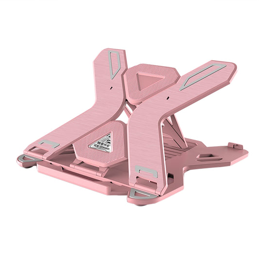 E5 Laptop Stand Multi-Angle Adjustable Laptop Riser Ergonomic Computer Stand Foldable Portable Desktop Holder pink 360 rotation